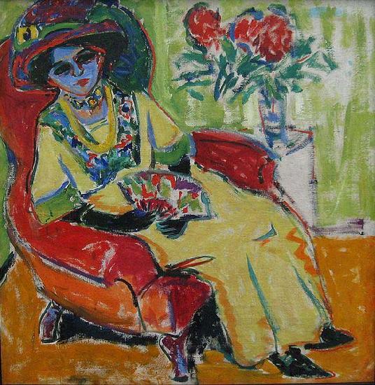 Ernst Ludwig Kirchner Sitting Woman China oil painting art